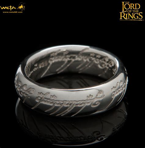 Lord Of The Rings The One Ring By Weta Size R½ Sterling Silver