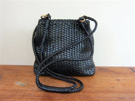Ego Woven Shoulder Bag With Braided Leather Straps Iucn Water