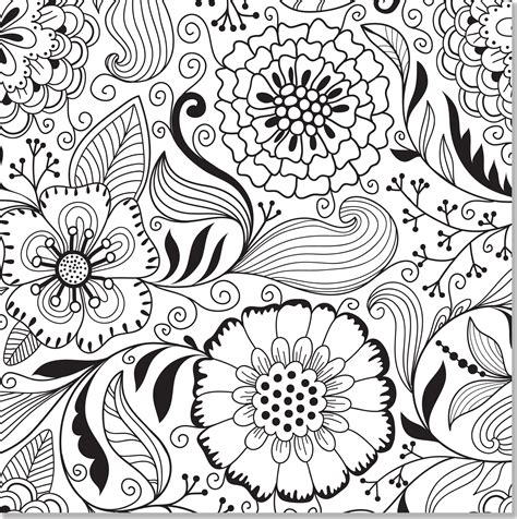 Abstract Flower Coloring Pages At Free Printable