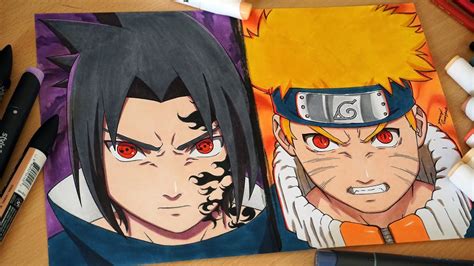 Drawing Naruto And Sasuke Youtube