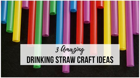 3 Amazing Drinking Straw Diy Craft Ideas Plastic Straw Crafts
