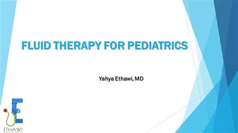 Fluid Therapy In Pediatrics Youtube