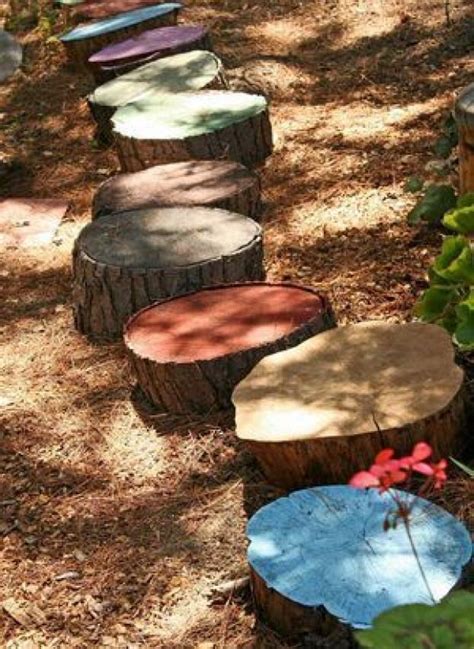 30 Wooden Tree Trunk Stepping Stones