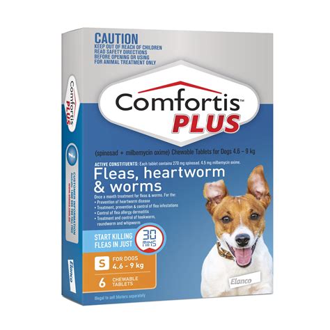 Comfortis Plus For Dogs Kills Fleas Worm And Heartworm 6 Pack