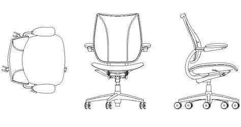 Office Chair Detail Elevation D View Layout File In Dwg Format Cadbull