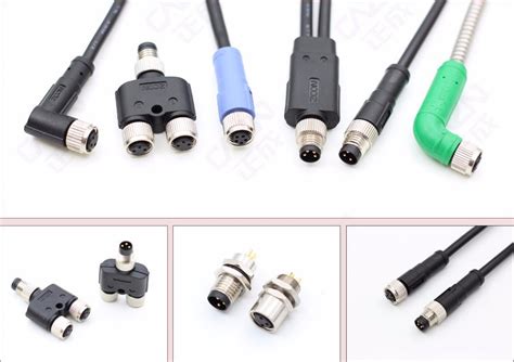 M8 M12 Female Male Angled Molded 90 Degree Cable Molded