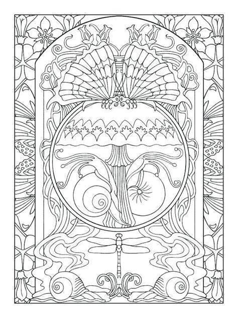 Art Nouveau Coloring Book And Art Coloring Pages Art Nouveau Coloring