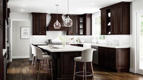 The connecticut line of cabinetry is village cabinets' own standard grade of cabinet. Chocolate Kitchen Cabinet Sets - Bristol Chocolate Cabinets