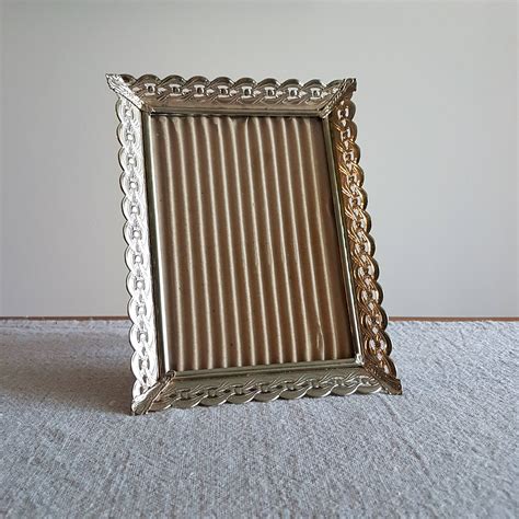 5 X 7 Brass Gold Tone Metal Picture Frames W Etsy Canada Metal