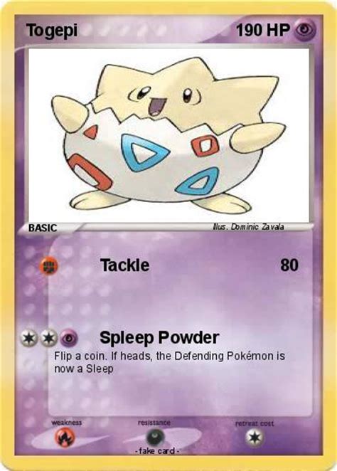 It is known as the spike ball pokémon. Pokémon Togepi 210 210 - Tackle - My Pokemon Card