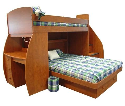 Inspired by the ana white's design for bunk bed, the crafter designed a modified bunk bed blueprint to build for his two boys. 24 Designs of Bunk Beds With Steps (KIDS LOVE THESE)