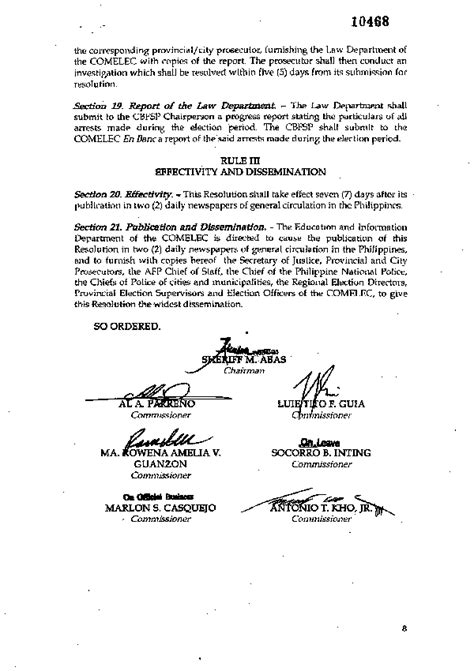 Information Is The Key Comelec Resolution No 10468