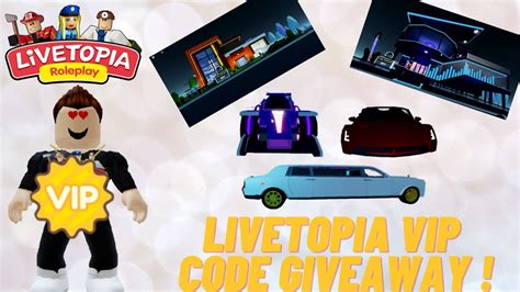 New Vip Codegiveaway In Livetopia Roblox Youtube