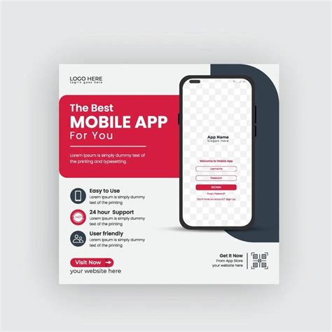 Mobile App Promotion Banner Template