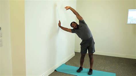 How To Do Side Bend Against The Wall Stretching Demo Youtube