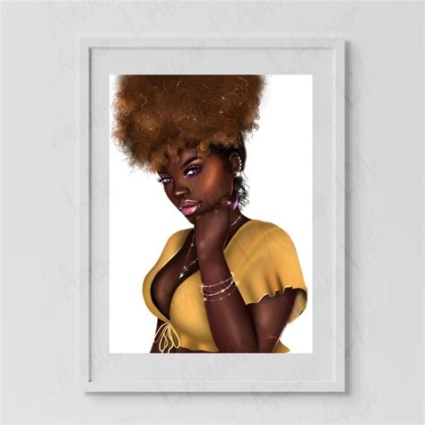 Afrocentric Artwork Melanin Art Black Woman Art Print Etsy