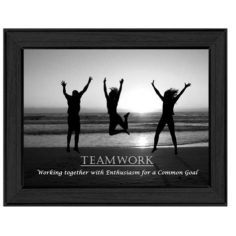 Teamwork By Trendy Decor 4u Printed Framed Wall Art Ebay