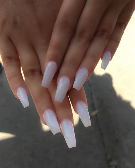Trendy Cute Acrylic Nails White Geko Life