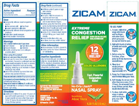 Zicam Extreme Congestion Relief Oxymetazoline Hydrochloride Spray