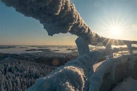 Puijon Torni Tammikuun Talvipäivä Puijo Peak Flickr