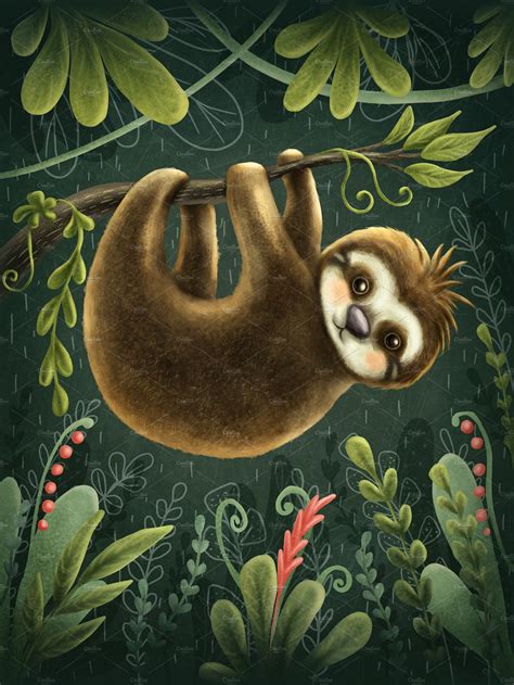 Cute Sloth Cute Paintings Cute Baby Sloths Cute Sloth