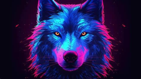 Premium Ai Image Neon Wolf Wallpapers For Iphone And Android