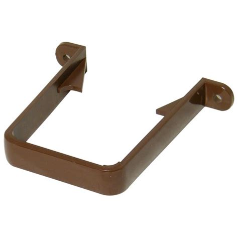 65mm Square Downpipe Bracket Brown