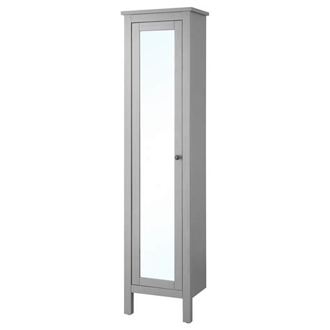 Hemnes High Cabinet With Mirror Door Grey 49x31x200 Cm Ikea Ireland