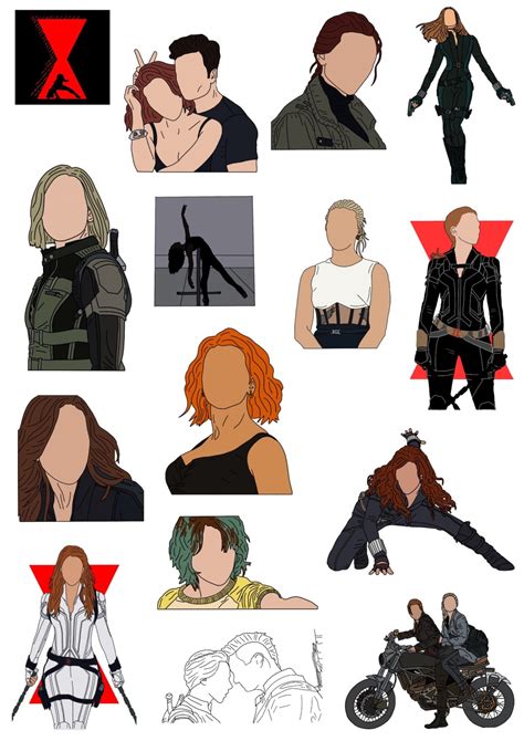 Black Widow Sticker Pack