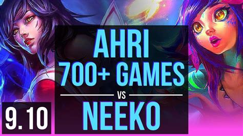 Ahri Vs Neeko Mid 700 Games Kda 8414 Korea Challenger V910