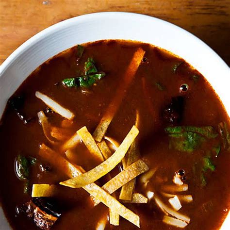 Rick Bayless Chilied Tortilla Soup With Shredded Chard Recipe Yummly