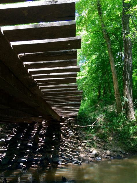 Wooden Bridge Over The Creek Beautiful Scenery Nature Nature