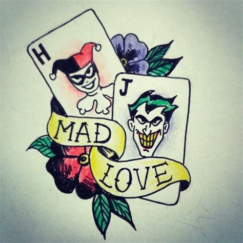 Harley And Joker Tattoo Art Illustration By Harleenrose
