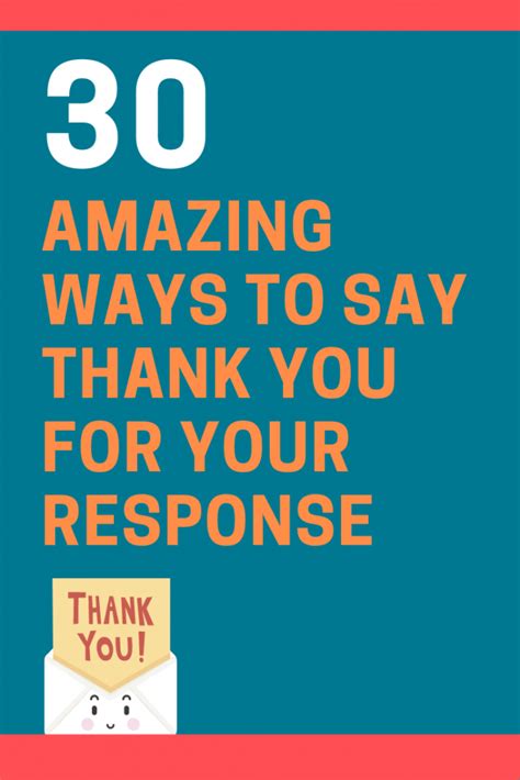 30 Best Ways To Say Thank You For Your Response