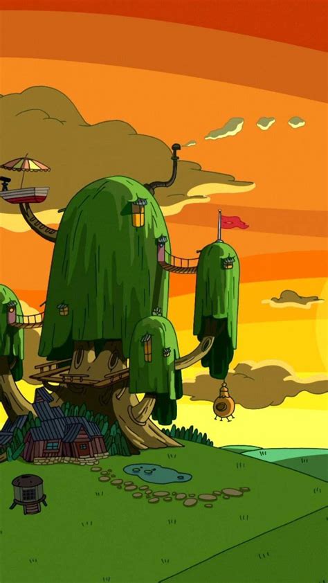 Adventure Time Treehouse Iphone Wallpapers Wallpaper Cave