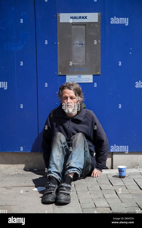 Homeless And Homelessness And Rough Sleeper Living On The Streets Doorway