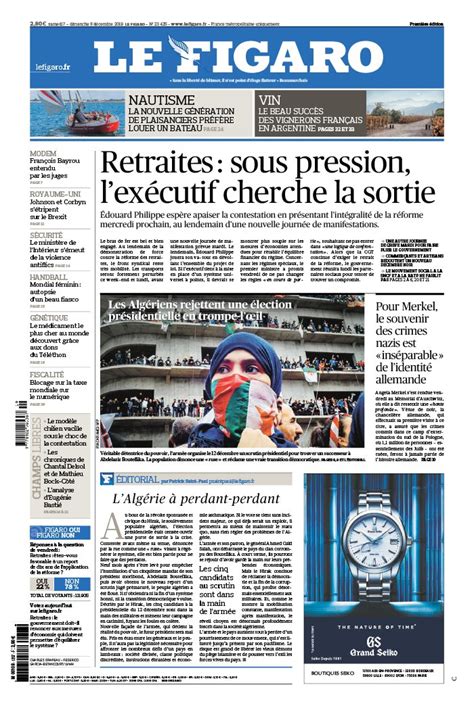 Le Figaro N°23425 Du 07 Décembre 2019 à Télécharger Sur Ipad