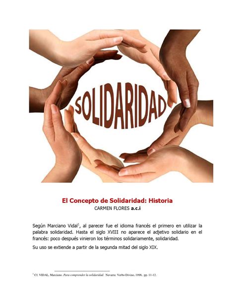 El Concepto De Solidaridad By Paulinas Edhumani Issuu