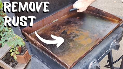 How To Clean A Rusty Blackstone Griddle Youtube