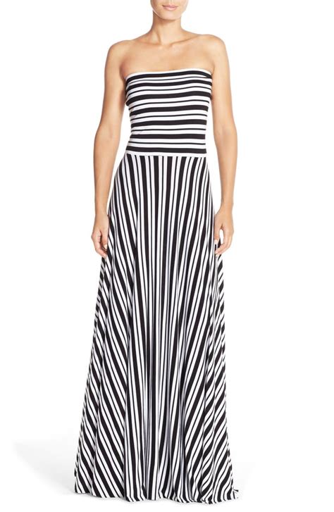 For anyone looking for a black and white striped wedding dress, i have one very similar to the dress in. Felicity & Coco Stripe Strapless Maxi Dress (Nordstrom ...