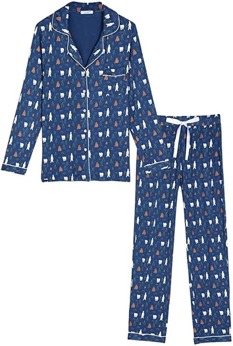 Ekouaer Pajamas Long Sleeve Set Best Holiday Pajamas For Women On