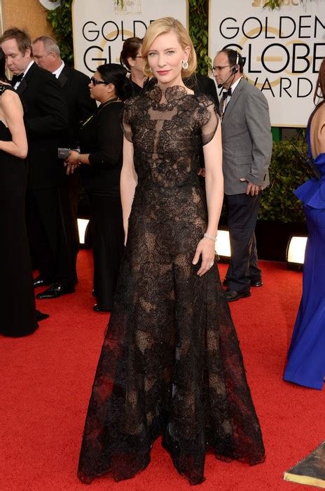 how to wear golden globe style cate blanchett s ultra exquisite black lace gown by armani