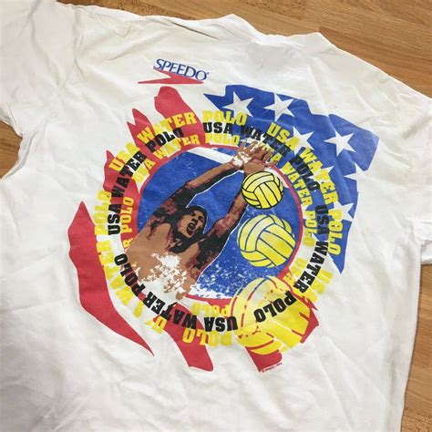 Speedo Vintage Speedo 1993 T Shirt Colorful Usa Water Polo Team 90s