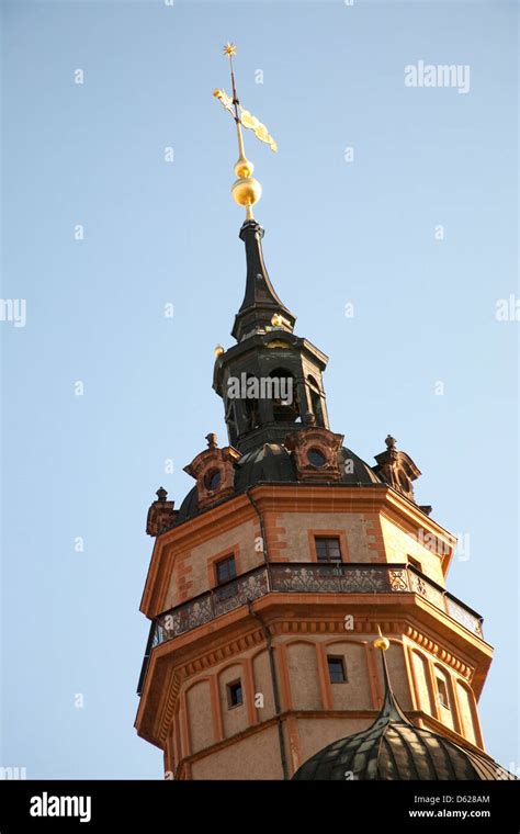 Leipzig Germany Steeple Atop Leipzig Germanys Historic St Nicholas