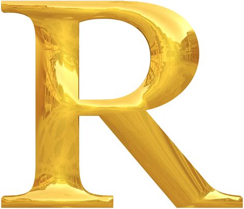 Gold Typography Letter R Transparent Png Stickpng
