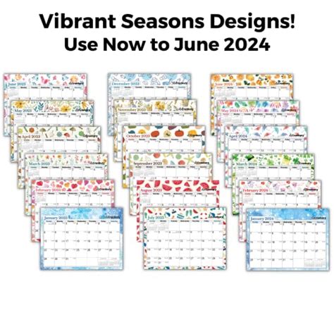 Cranbury Mini Wall Calendar 2023 2024 8x6 Seasons Use To June 2024