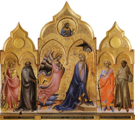 The Annunciation Triptych Is A Tempera On Panel Painting By The Italian
