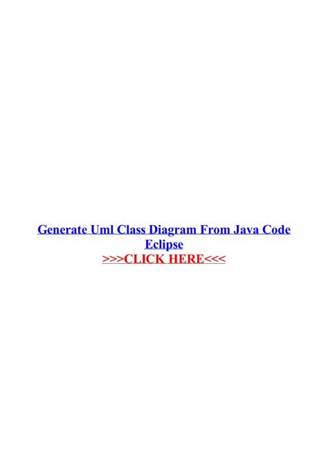 Pdf Generate Uml Class Diagram From Java Code Eclipse · A Uml