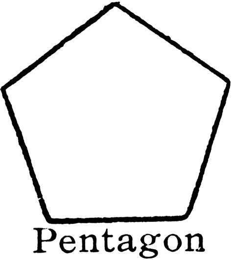 A pentagon has 5 straight sides. Pentagon | ClipArt ETC
