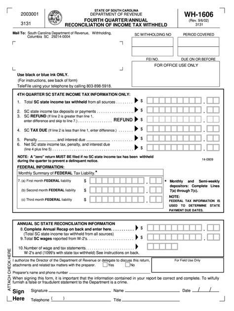 South Carolina Withholding Form 2023 Printable Forms Free Online